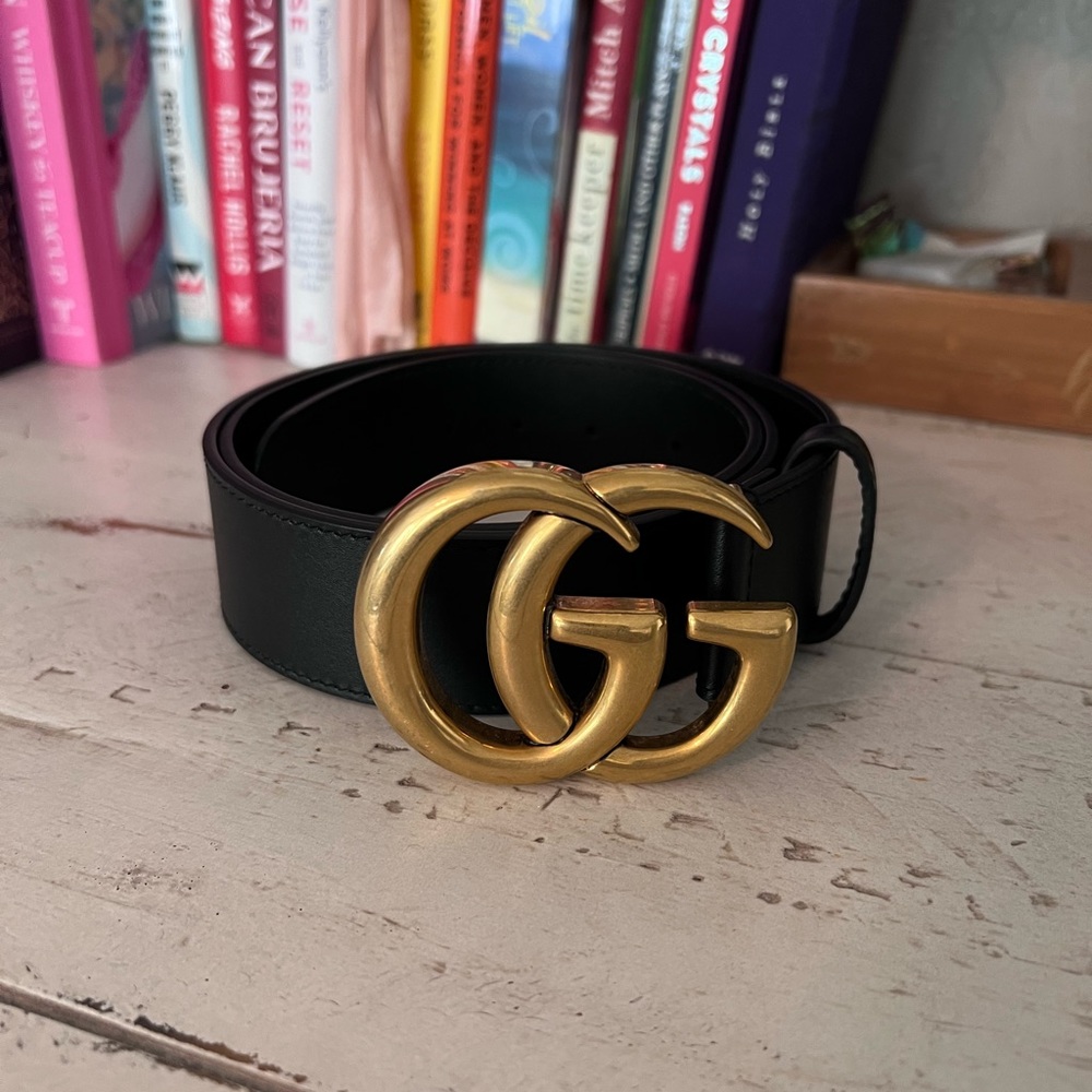 Gucci Marmont black belt